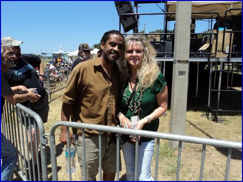 Zaida, promoter of Z-shows, hanging out with Kenny Neal