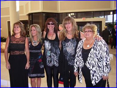 The gorgeous gals of the South Florida Blues Society (L-R) Kathy, Andrea, Karen, Debbie and Blewzzlady Rose